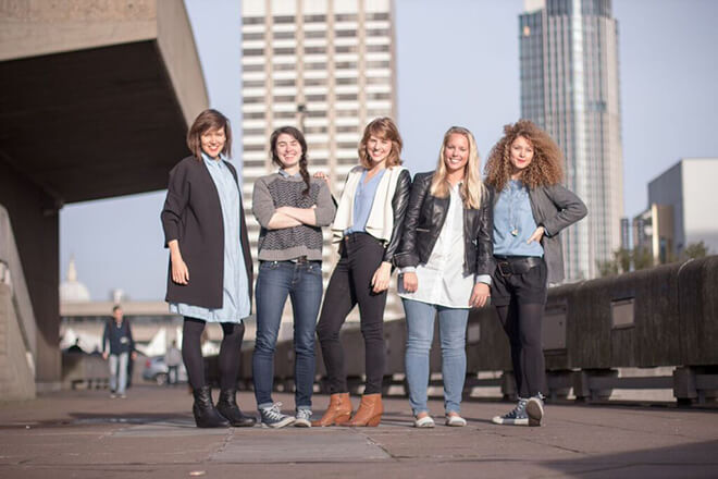 (L-R) Alexandra Strelcova, Robyn Dannerbeck, Courtney Mclaughlin, Caecilie Hougaard Pedersen, and Yanitsa Vladimirova